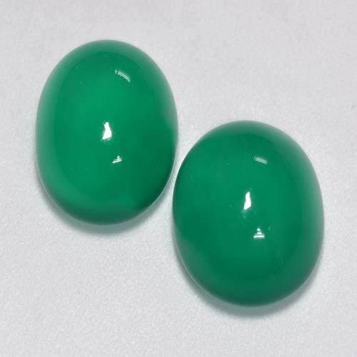 6,97 ct natürliche grüner Achat-Edelsteine, Oval Schliff, Transparent