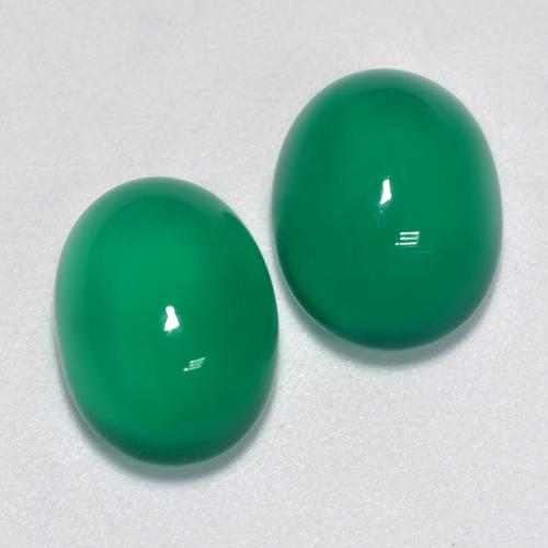 6,97 ct natürliche grüner Achat-Edelsteine, Oval Schliff, Transparent