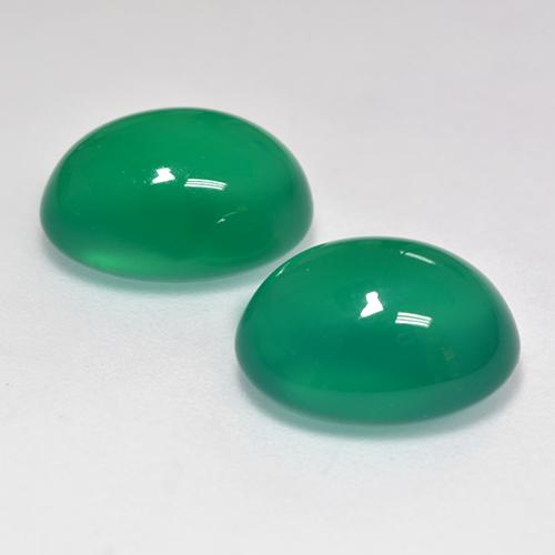 6,97 ct natürliche grüner Achat-Edelsteine, Oval Schliff, Transparent