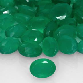 6,23 ct natürliche grüner Achat-Edelsteine, Oval Schliff, Lichtdurchlässig
