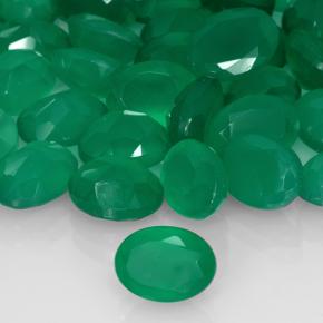 6,23 ct natürliche grüner Achat-Edelsteine, Oval Schliff, Lichtdurchlässig