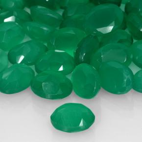 6,23 ct natürliche grüner Achat-Edelsteine, Oval Schliff, Lichtdurchlässig