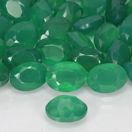 2,79 ct natürliche grüner Achat-Edelsteine, Oval Schliff, Lichtdurchlässig