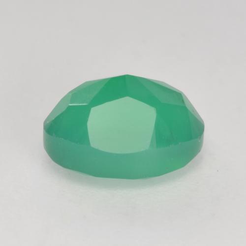 1,37 ctw natürlicher grüner Achat, Oval Schliff, Lichtdurchlässig