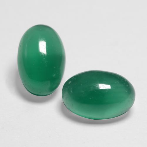 1,10 ct natürliche grüner Achat-Edelsteine, Oval Schliff, Lichtdurchlässig