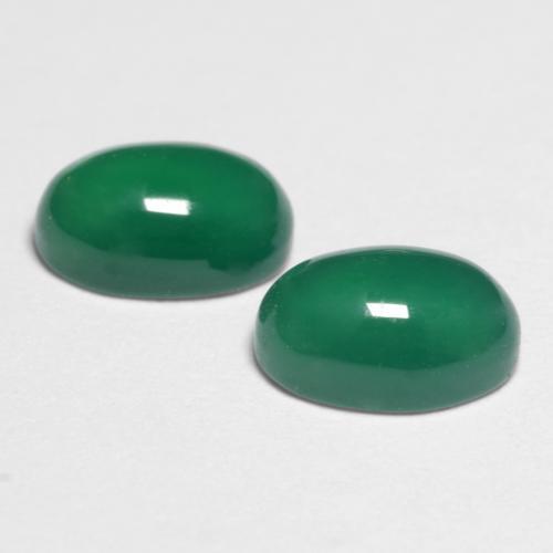 1,10 ct natürliche grüner Achat-Edelsteine, Oval Schliff, Lichtdurchlässig