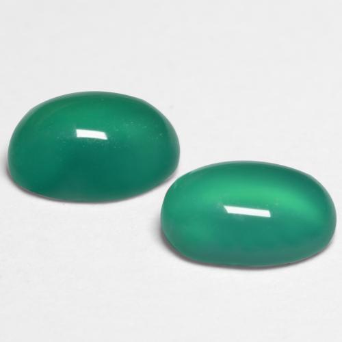 1,09 ct natürliche grüner Achat-Edelsteine, Oval Schliff, Lichtdurchlässig