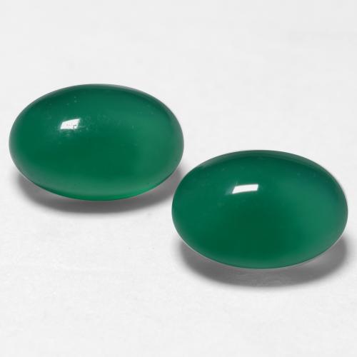 1,17 ct natürliche grüner Achat-Edelsteine, Oval Schliff, Lichtdurchlässig