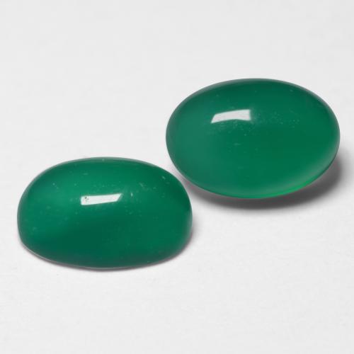 1,17 ct natürliche grüner Achat-Edelsteine, Oval Schliff, Lichtdurchlässig