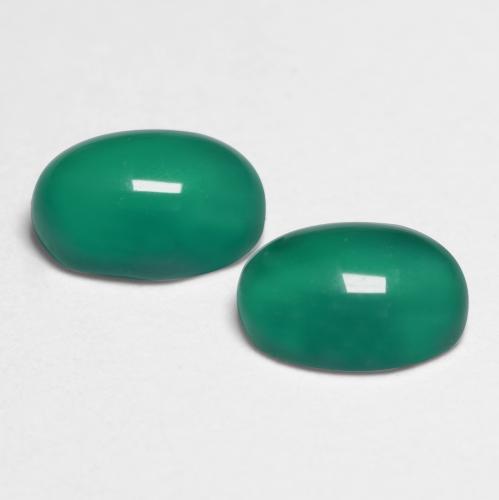 1,08 ct natürliche grüner Achat-Edelsteine, Oval Schliff, Lichtdurchlässig