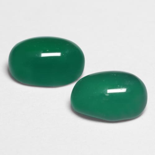 1,29 ct natürliche grüner Achat-Edelsteine, Oval Schliff, Lichtdurchlässig
