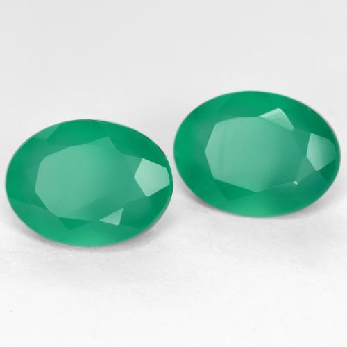 2,28 ct natürliche grüner Achat-Edelsteine, Oval Schliff, Lichtdurchlässig