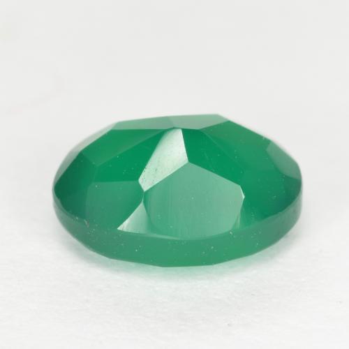 1,32 ctw natürlicher grüner Achat, Oval Schliff, Lichtdurchlässig