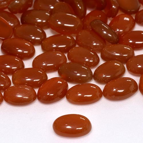 3,90 ct natürliche roter Achat-Edelsteine, Oval Schliff, Lichtdurchlässig