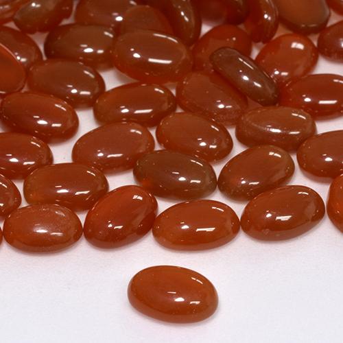 3,90 ct natürliche roter Achat-Edelsteine, Oval Schliff, Lichtdurchlässig