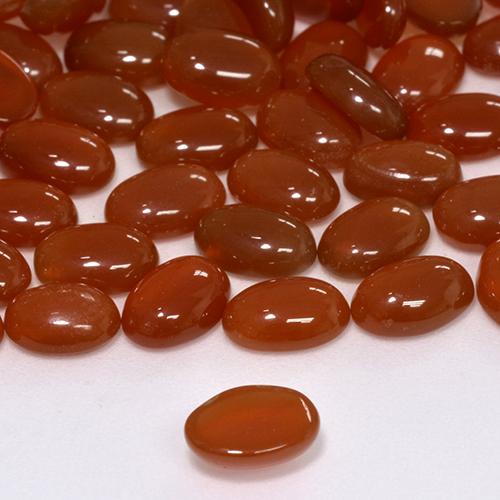 3,90 ct natürliche roter Achat-Edelsteine, Oval Schliff, Lichtdurchlässig