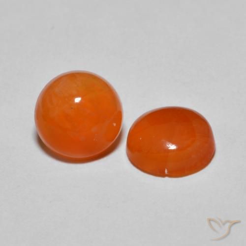 2.21 ct natürliche Mittelorange Achat-Edelsteine, Runden, Transparent