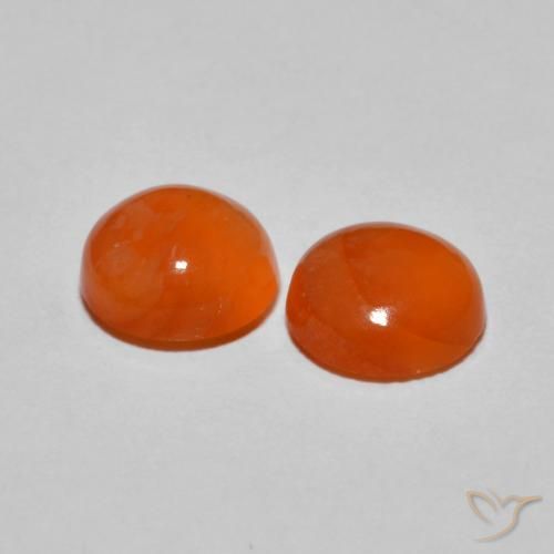 2.21 ct natürliche Mittelorange Achat-Edelsteine, Runden, Transparent