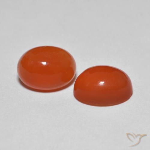 2.80 ct natürliche Mittelorange Achat-Edelsteine, Oval, Transparent
