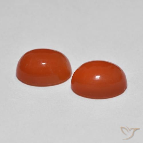2.80 ct natürliche Mittelorange Achat-Edelsteine, Oval, Transparent