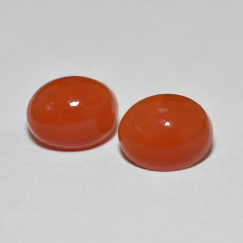 3,54 ct natürliche roter Achat-Edelsteine, Oval Schliff, Lichtdurchlässig