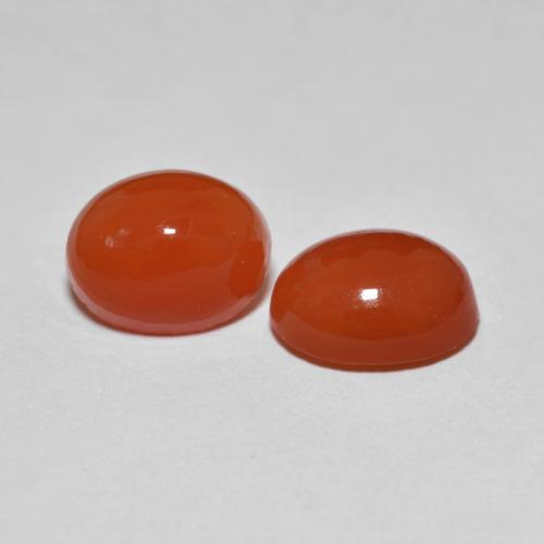 3,54 ct natürliche roter Achat-Edelsteine, Oval Schliff, Lichtdurchlässig