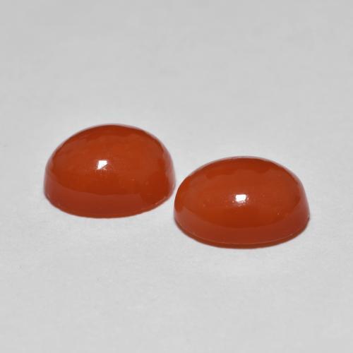 3,54 ct natürliche roter Achat-Edelsteine, Oval Schliff, Lichtdurchlässig
