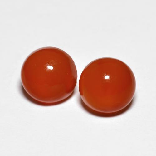 1,60 ct natürliche roter Achat-Edelsteine, Rundschliff, Transparent
