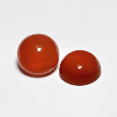 1,60 ct natürliche roter Achat-Edelsteine, Rundschliff, Transparent