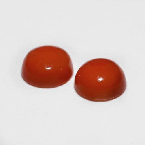 1,60 ct natürliche roter Achat-Edelsteine, Rundschliff, Transparent
