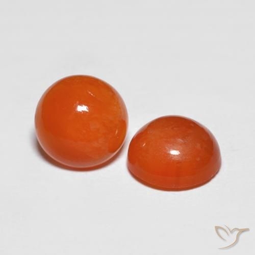 2,36 ct natürliche roter Achat-Edelsteine, Rundschliff, Lichtdurchlässig