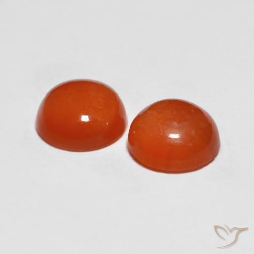 2,36 ct natürliche roter Achat-Edelsteine, Rundschliff, Lichtdurchlässig