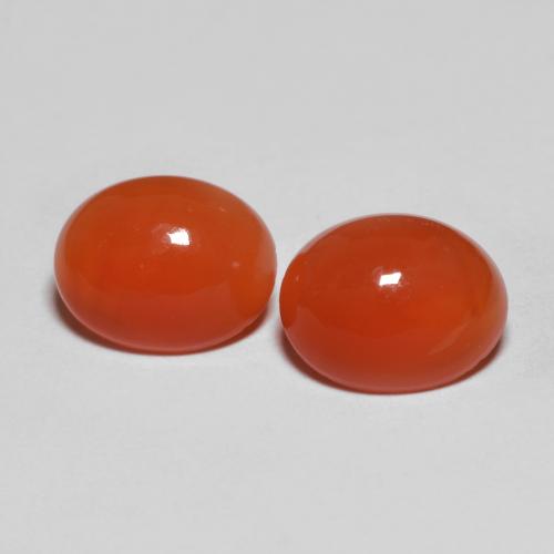 3,47 ct natürliche roter Achat-Edelsteine, Oval Schliff, Transparent