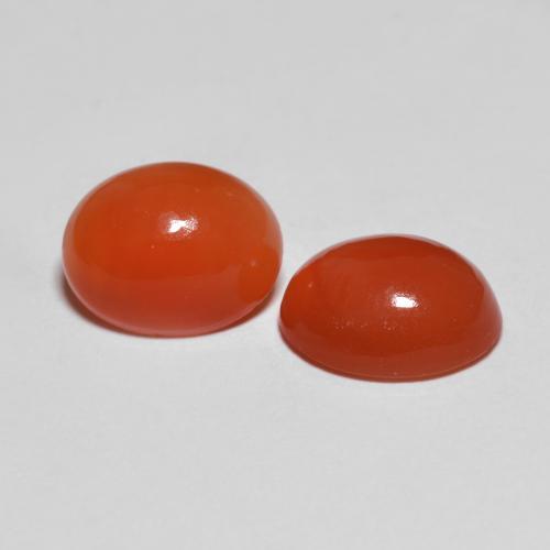 3,47 ct natürliche roter Achat-Edelsteine, Oval Schliff, Transparent