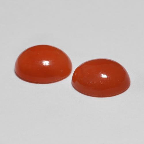 3,47 ct natürliche roter Achat-Edelsteine, Oval Schliff, Transparent