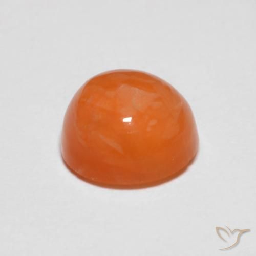 1,39 ctw natürlicher orangefarbener Achat, Rundschliff, Lichtdurchlässig