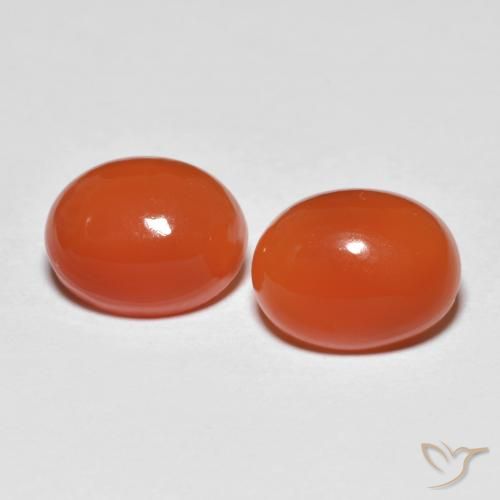 2.41ctw Natürlicher Mittelrot Achat, Oval, Transparent