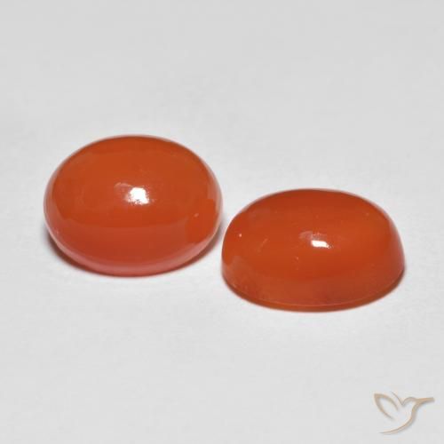 2.41 ct natürliche Mittelrot Achat-Edelsteine, Oval, Transparent