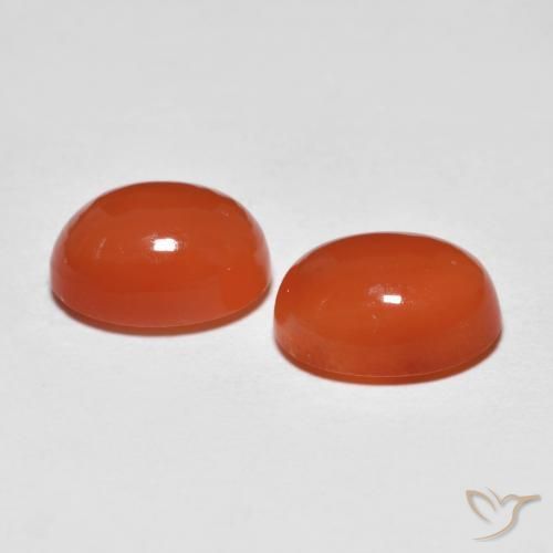 2.41 ct natürliche Mittelrot Achat-Edelsteine, Oval, Transparent