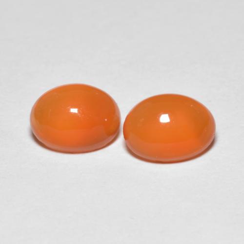1,41 ct natürliche orangefarbener Achat-Edelsteine, Oval Schliff, Transparent