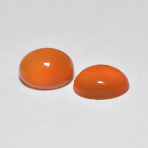 1,41 ct natürliche orangefarbener Achat-Edelsteine, Oval Schliff, Transparent