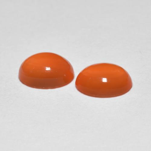 1,41 ct natürliche orangefarbener Achat-Edelsteine, Oval Schliff, Transparent