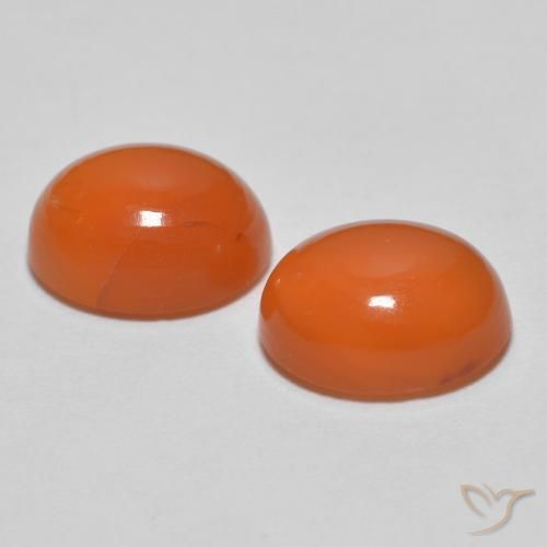 2.51 ct natürliche Mittelorange Achat-Edelsteine, Oval, Lichtdurchlässig