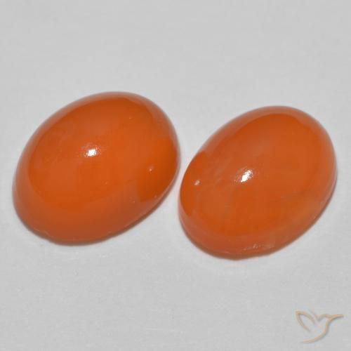 2.46 ct natürliche Feuerorange Achat-Edelsteine, Oval, Lichtdurchlässig