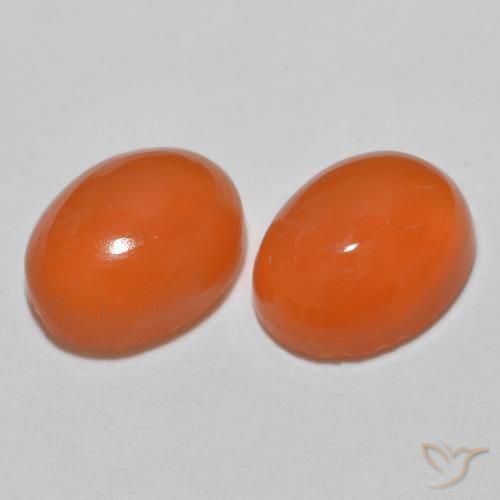 2.28 ct natürliche Mittelorange Achat-Edelsteine, Oval, Lichtdurchlässig
