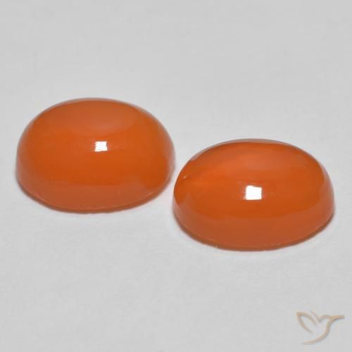 2.28 ct natürliche Mittelorange Achat-Edelsteine, Oval, Lichtdurchlässig