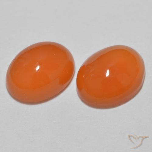2.58 ct natürliche hellorange Achat-Edelsteine, Oval, Lichtdurchlässig