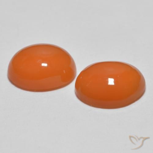 2.58 ct natürliche hellorange Achat-Edelsteine, Oval, Lichtdurchlässig