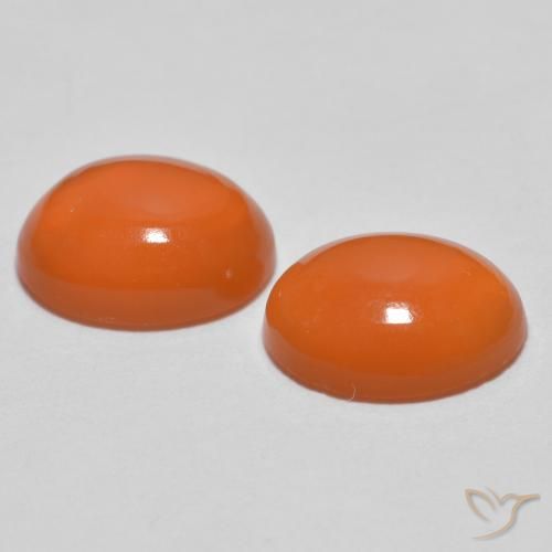 2.05 ct natürliche Mittelorange Achat-Edelsteine, Oval, Lichtdurchlässig