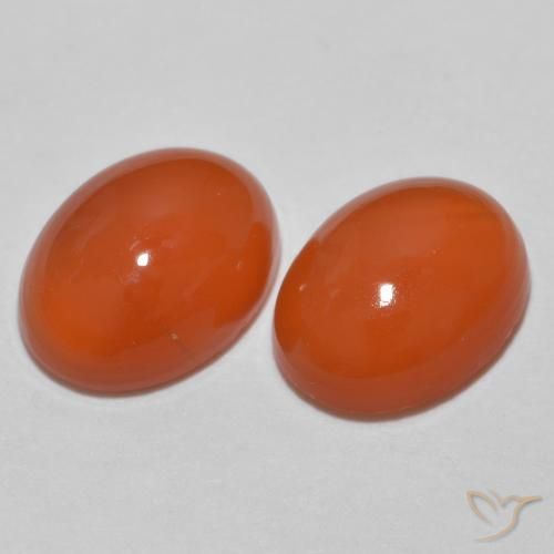 2.30 ct natürliche Mittelorange Achat-Edelsteine, Oval, Lichtdurchlässig